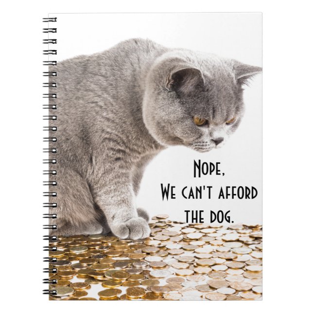 Cat and dog humor notebook (Front)