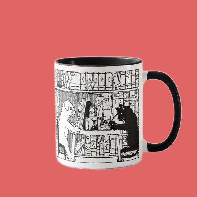 Cat and Dog in the Library Mug (Creator Uploaded)