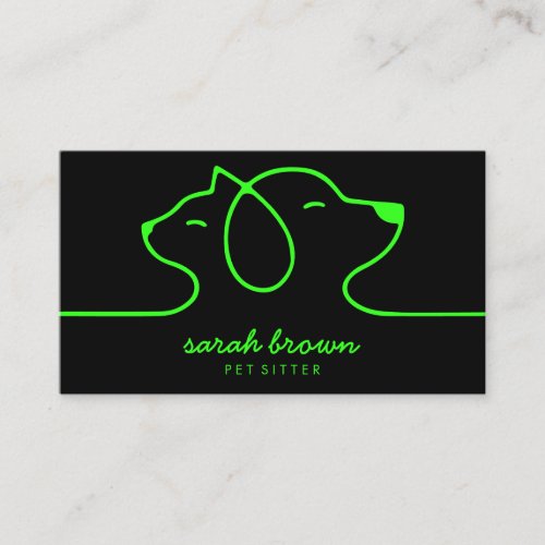 Cat and Dog Logo for Veterinarian Business Card