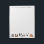 Cat and Dog Parade Notepad<br><div class="desc">Cute,  cute,  cute!  A parade of cute cats and dogs.  Add your name to personalize.</div>