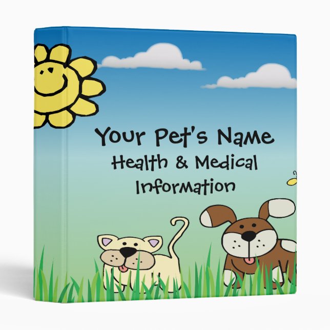 Cat and Dog Pet Binder (Front/Spine)