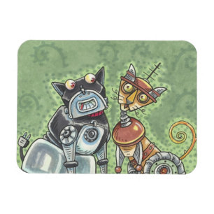 Cat And Dog Robots MAGNET *Customize