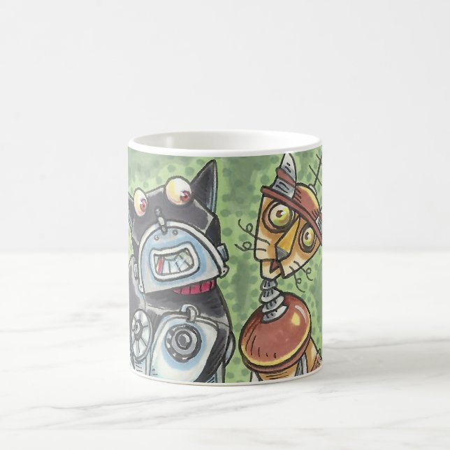 Cat And Dog Robots MUG Customize (Center)