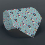 Cat and Dog Sailors Nautical Watercolor Pattern Neck Tie<br><div class="desc">This is an illustration of a cat and dog dressed in sailor suits. It was colored in watercolor and made into a pattern. There is also an anchor and lighthouse in the background.</div>