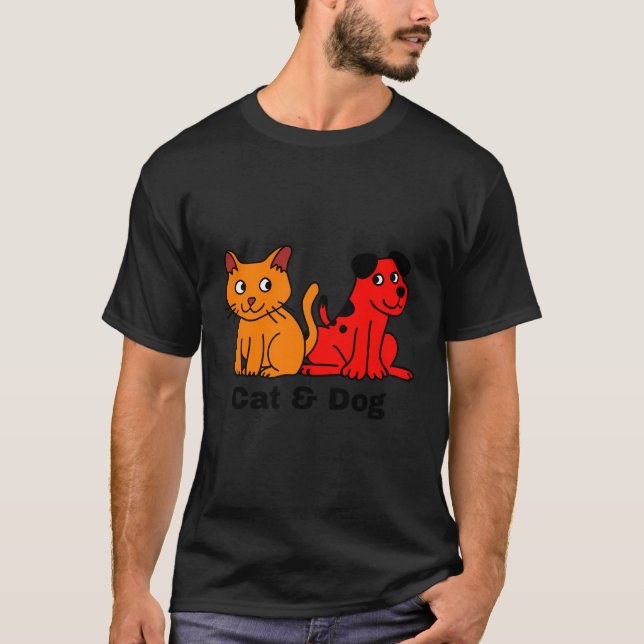 Cat And Dog T-Shirt (Front)