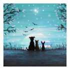 Cat and dogs Winter Sunset