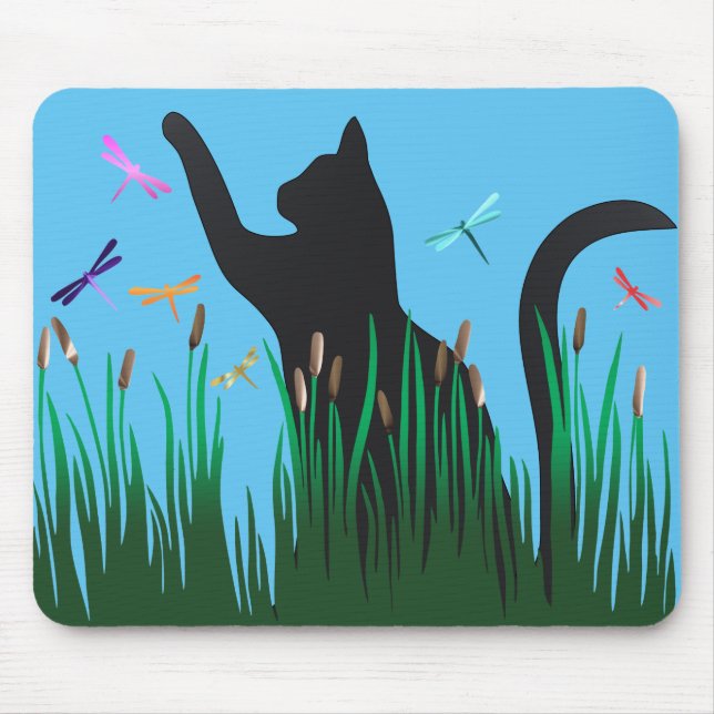 Cat and Dragons Mouse Pad (Front)
