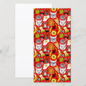 Cat and egg on red (Front/Back)