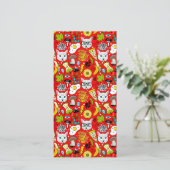 Cat and egg on red (Standing Front)