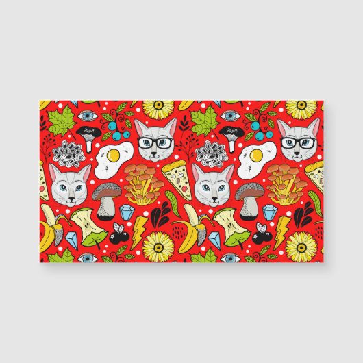 Cat and egg on red (Front)