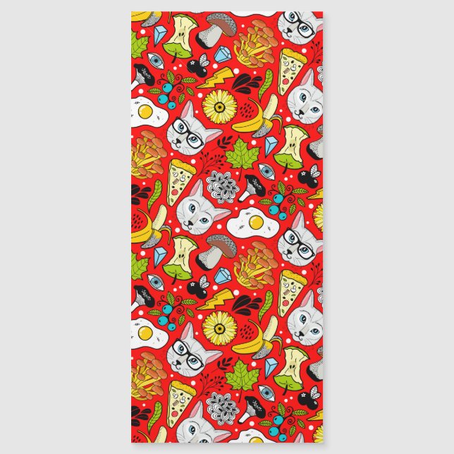 Cat and egg on red (Front)