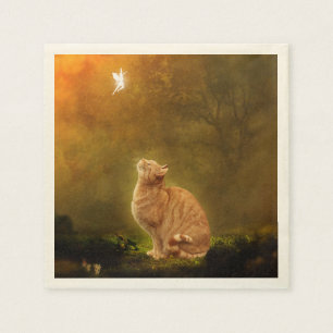 Cat and Fairy Paper Napkins