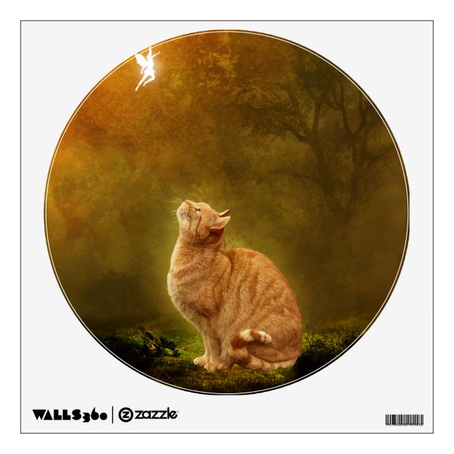 Cat And Fairy Wall Decal (Front)