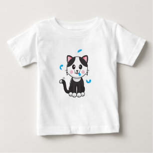 Cat and Feathers Baby Top T-shirt