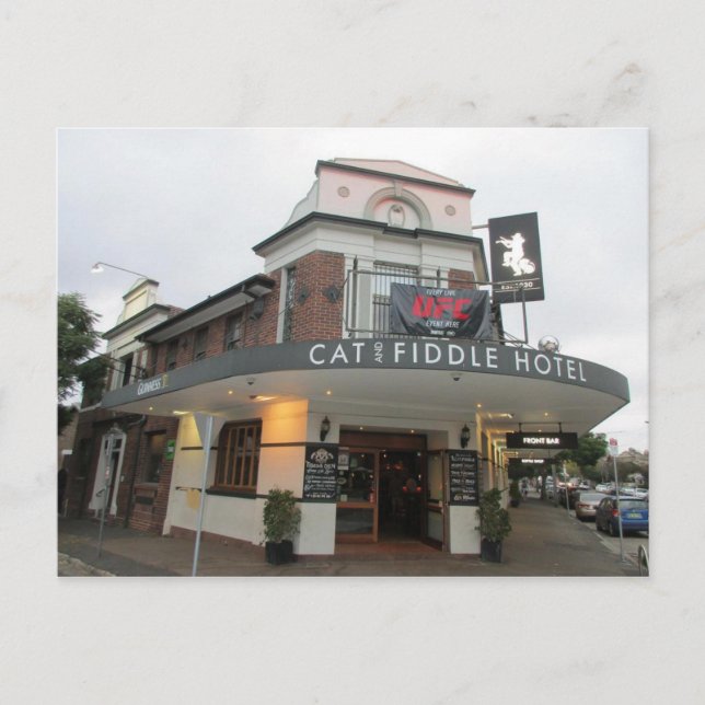 Cat and Fiddle Hotel in Balmain Postcard (Front)