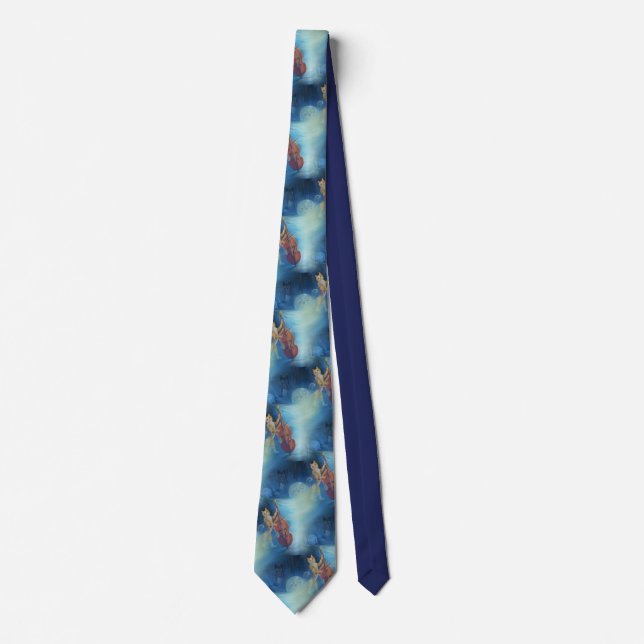 Cat and Fiddle Neck Tie (Front)