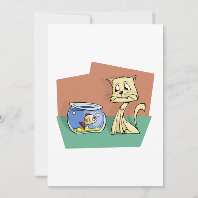 Cat and fish bowl clipart (Front)