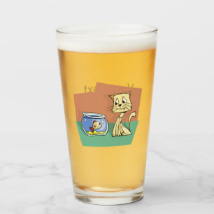 Cat and fish bowl clipart glass