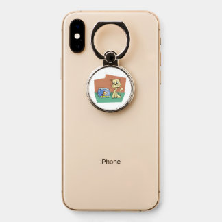 Cat and fish bowl clipart phone ring stand