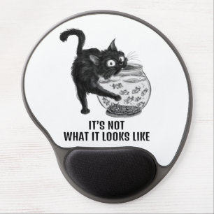 Cat and Fish Gel Mouse Pad
