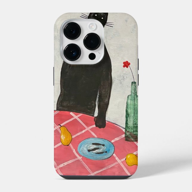 Cat and fish iphone case (Back)