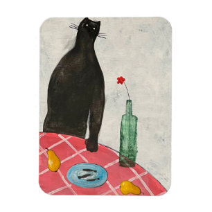 Cat and fish magnet