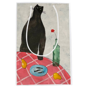 Cat and fish medium gift bag
