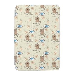 cat and fish pattern iPad mini cover