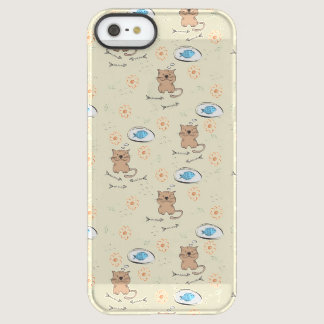 cat and fish pattern permafrost iPhone SE/5/5s case