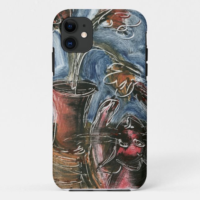 Cat and Flowerpot I Case-Mate iPhone Case (Back)