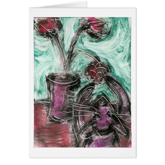 Cat and Flowerpot II Cards (Front)