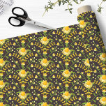 Cat and Flowers Floral  Fabric