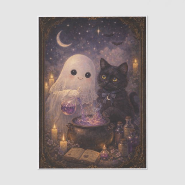 Cat and Friend  Tissue Paper (Front)