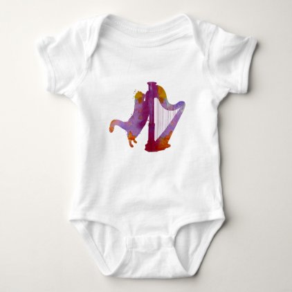 Cat and harp baby bodysuit