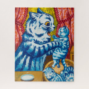 Cat and her Kittens by Louis Wain Jigsaw Puzzle
