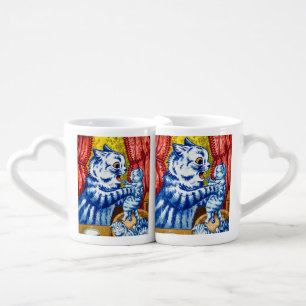 Cat and Her Kittens Coffee Mug Set