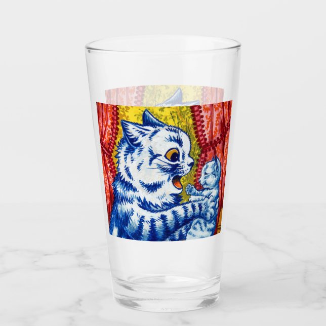 Cat and Her Kittens Glass (Front)
