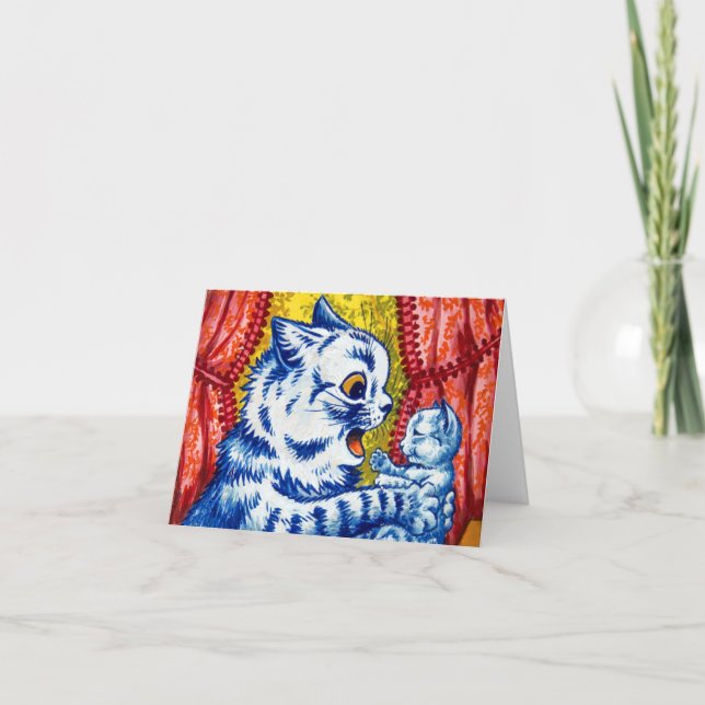 Cat and Her Kittens Invitation (Front)