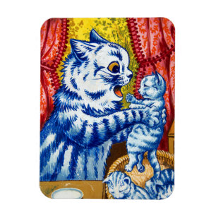 Cat and Her Kittens Magnet