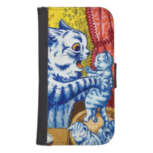 Cat and Her Kittens Galaxy S4 Wallet Case