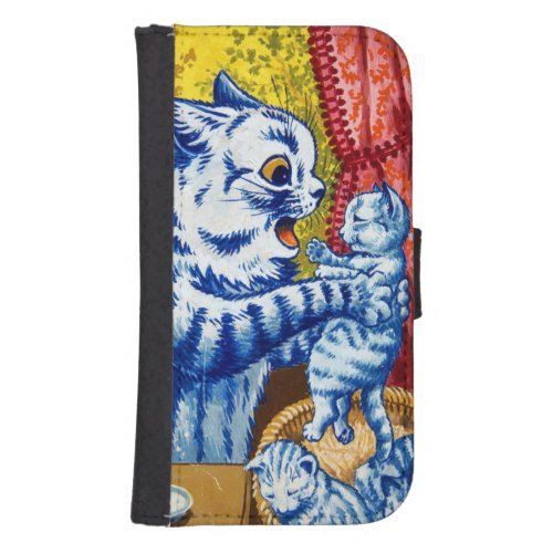 Cat and Her Kittens Galaxy S4 Wallet Case