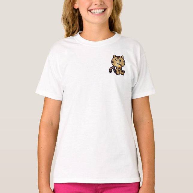 cat and ice-cream T-Shirt (Front)