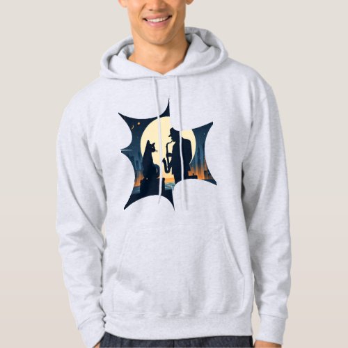 cat and Jazzman Hoodie