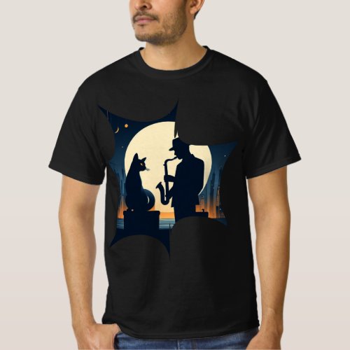 cat and Jazzman T_Shirt