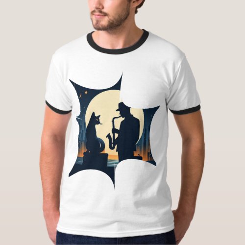 cat and Jazzman T_Shirt