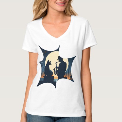 cat and Jazzman T_Shirt