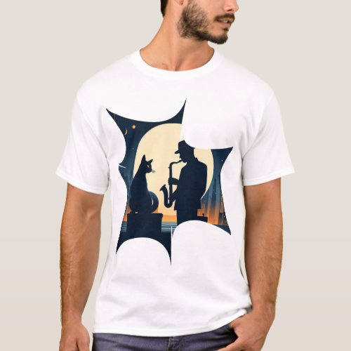 cat and Jazzman T_Shirt