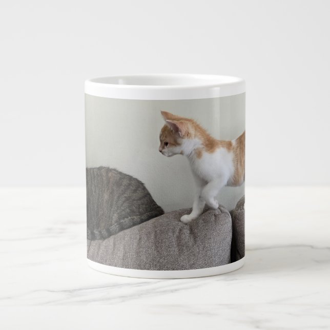 Cat and Kitten Giant Coffee Mug (Front)