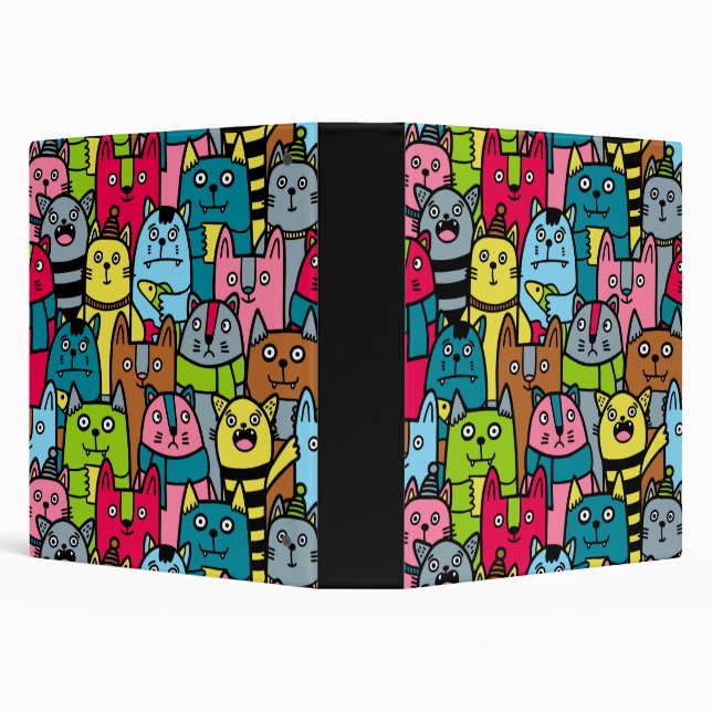 Cat and kittens 3 ring binder (Background)