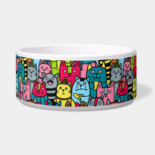 Cat and kittens bowl